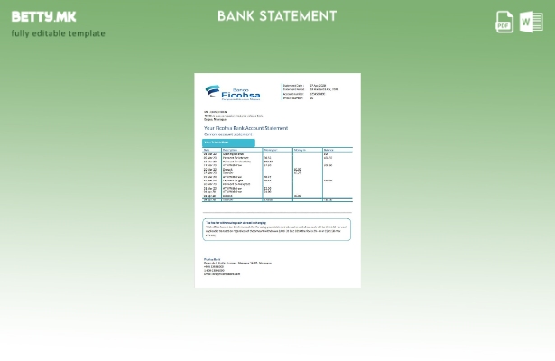 Модерен стил Никарагва Банко Фикохса шаблон за извод од банка